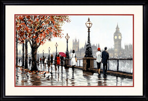 Dimensions PaintWorks Peinture à numéro Vue sur la Tamise Londres Angleterre Royaume-Uni 20x12" 91732 088677917326